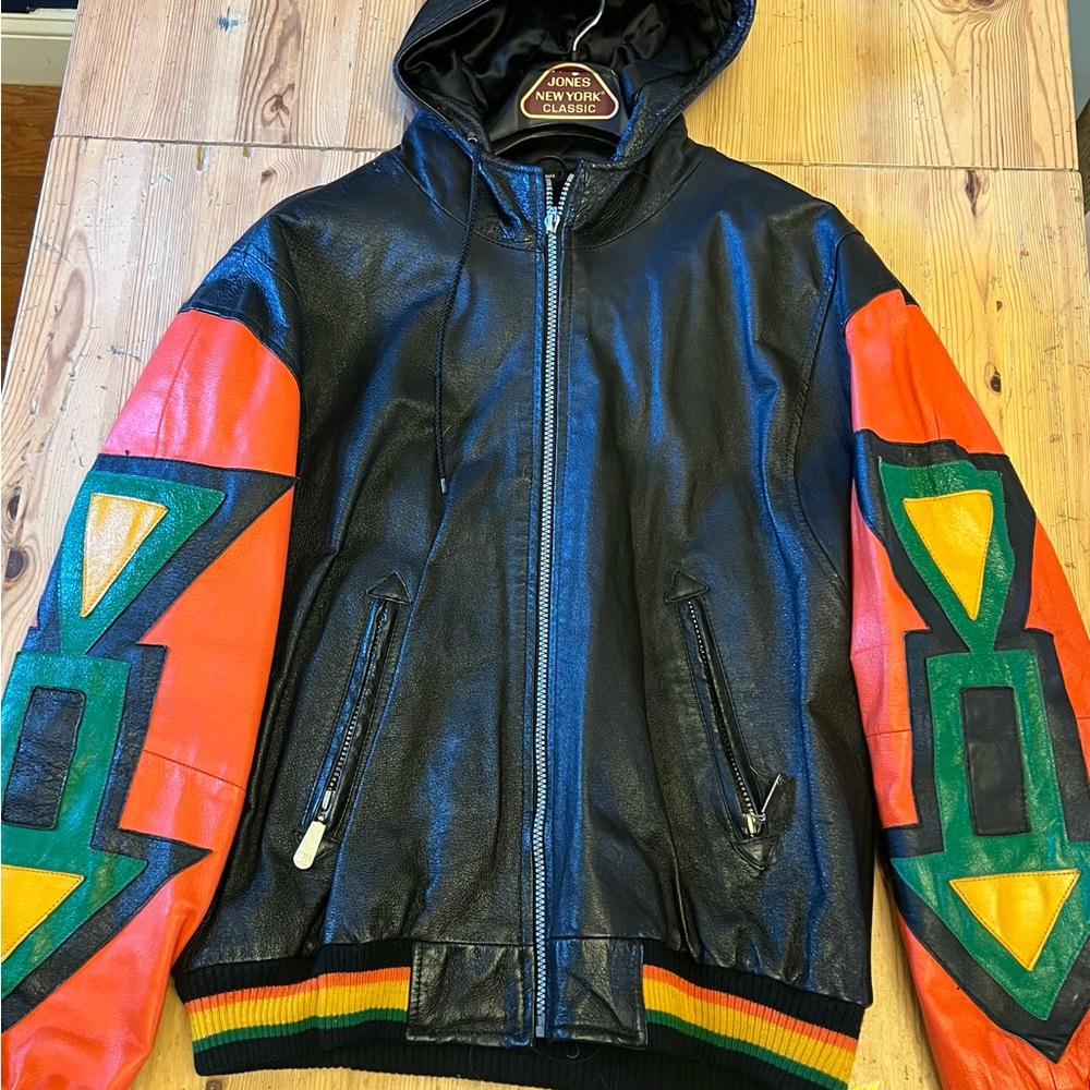 Vintage MTV Yo MTV Raps! Men's Black Leather Jacket (1992), Excellent Condition!